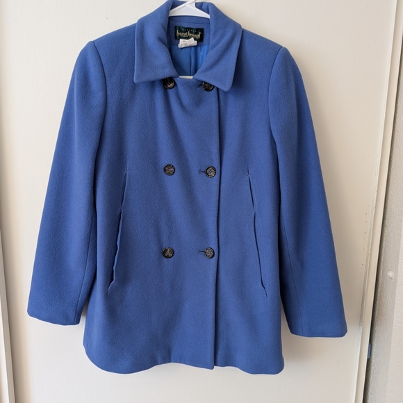 Pendleton Jackets & Blazers - Vintage Harve Benard Womens 6 Petite Wool Blend Blue Peacoat Classic Colorful